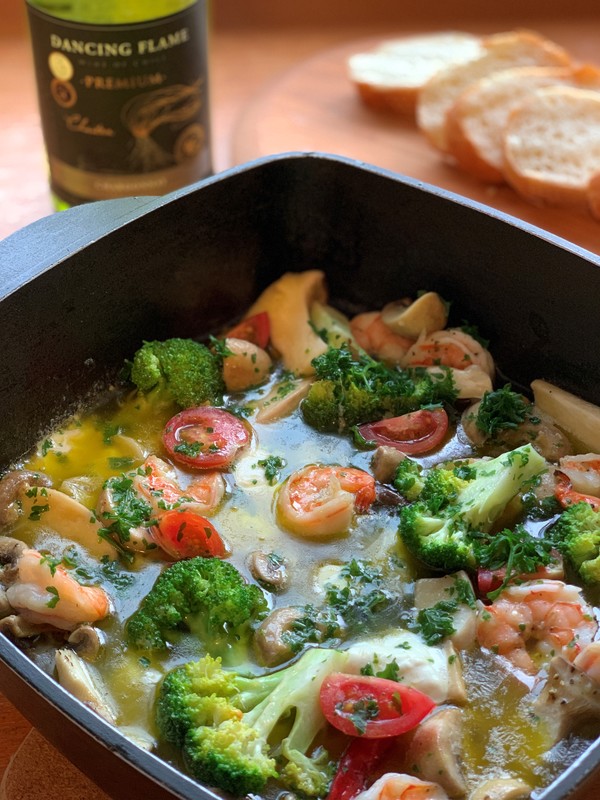 お鍋でアヒージョ♪